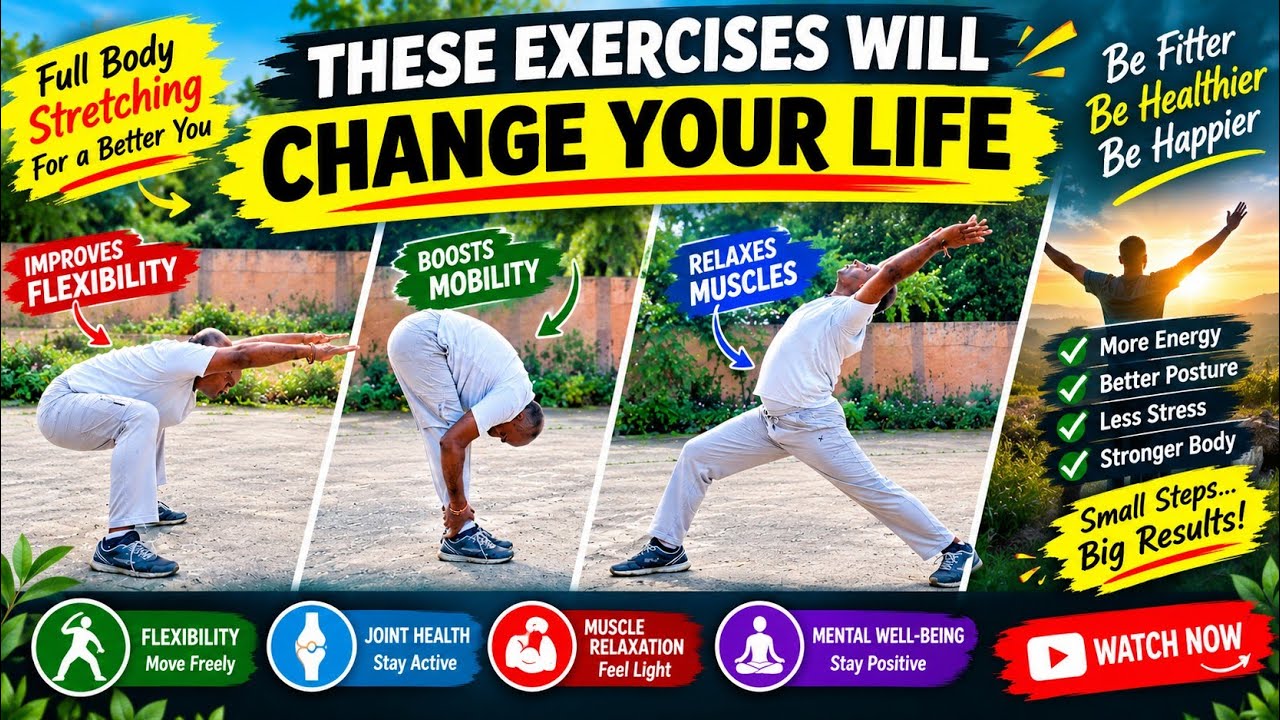 Stretching Exercise.| Full Body Stretching. | Best Stretching Exercises ...