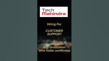 Tech Mahindra is Hiring 🔥 #shorts #jobs #techmahindra #ytshorts