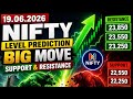 NIFTY Tomorrow Targets 🚀 | Support & Resistance Analysis | 19 June 2026