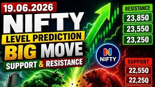 NIFTY Tomorrow Targets 🚀 | Support & Resistance Analysis | 19 June 2026