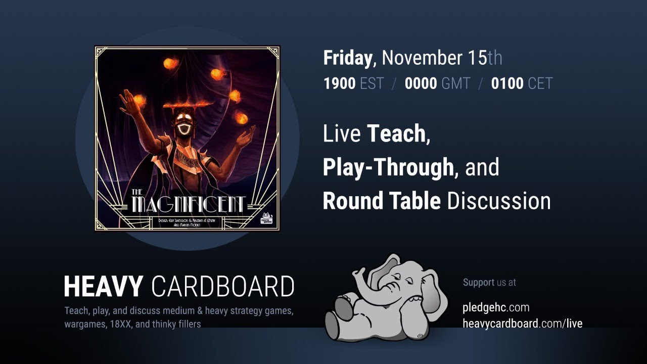 The Magnificent 3p Teaching, Play-through, & Round table by Heavy Cardboard