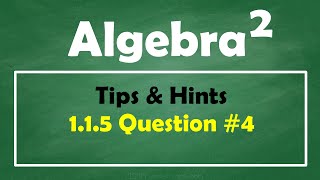 1 1 5 - Tips & Hints - Function Notation - #4