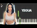 Lali - Yegua | Instrumental Piano Tutorial / Partitura / Karaoke / MIDI