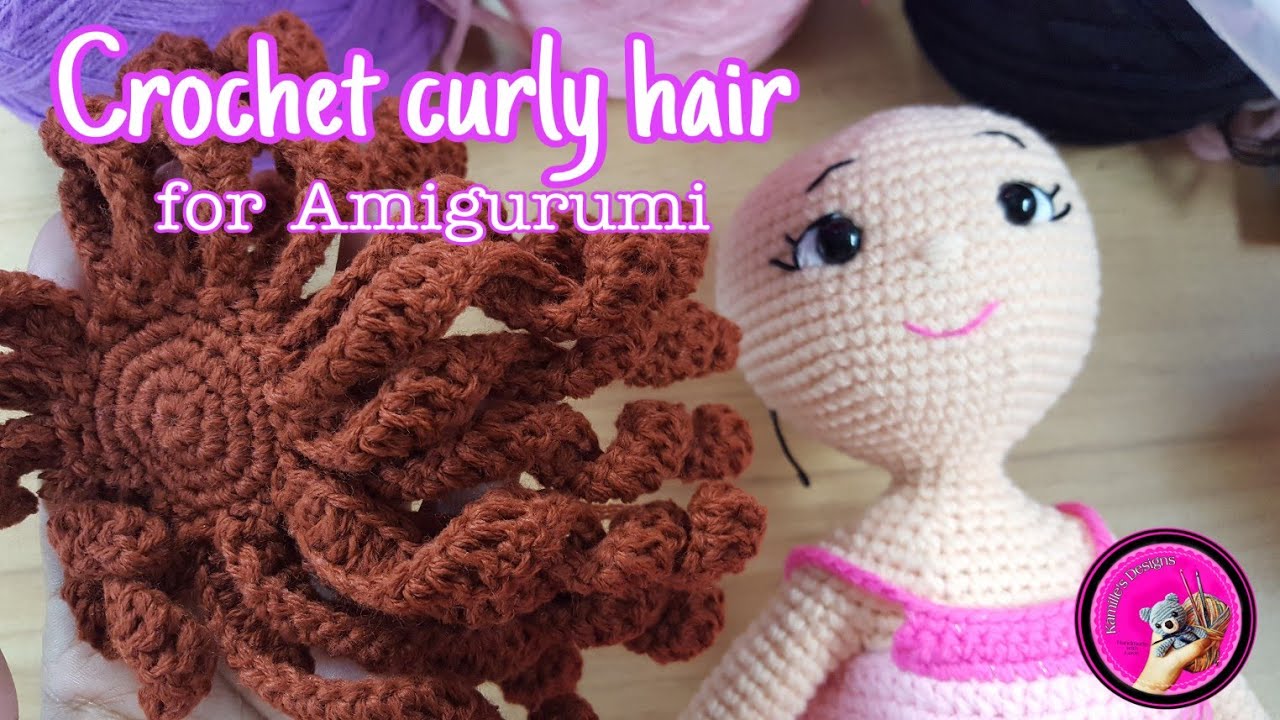 How to CROCHET CURLY HAIR FOR AMIGURUMI