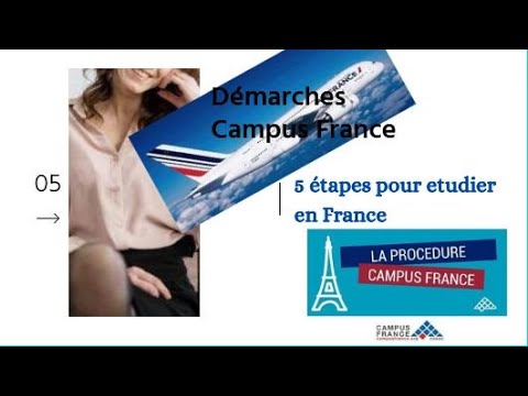 DEMARCHES CAMPUS FRANCE. 5 ETAPES 2022-2023. الدراسة في فرنسا