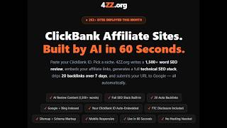 4ZZ ORG ClickBank Affiliate Sites Built With AI in 60 Seconds