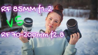 COMPARING the Canon RF 85mm f1.2 DS and the 70200mm f2.8 in a Portrait Showdown [Giveaway Update]