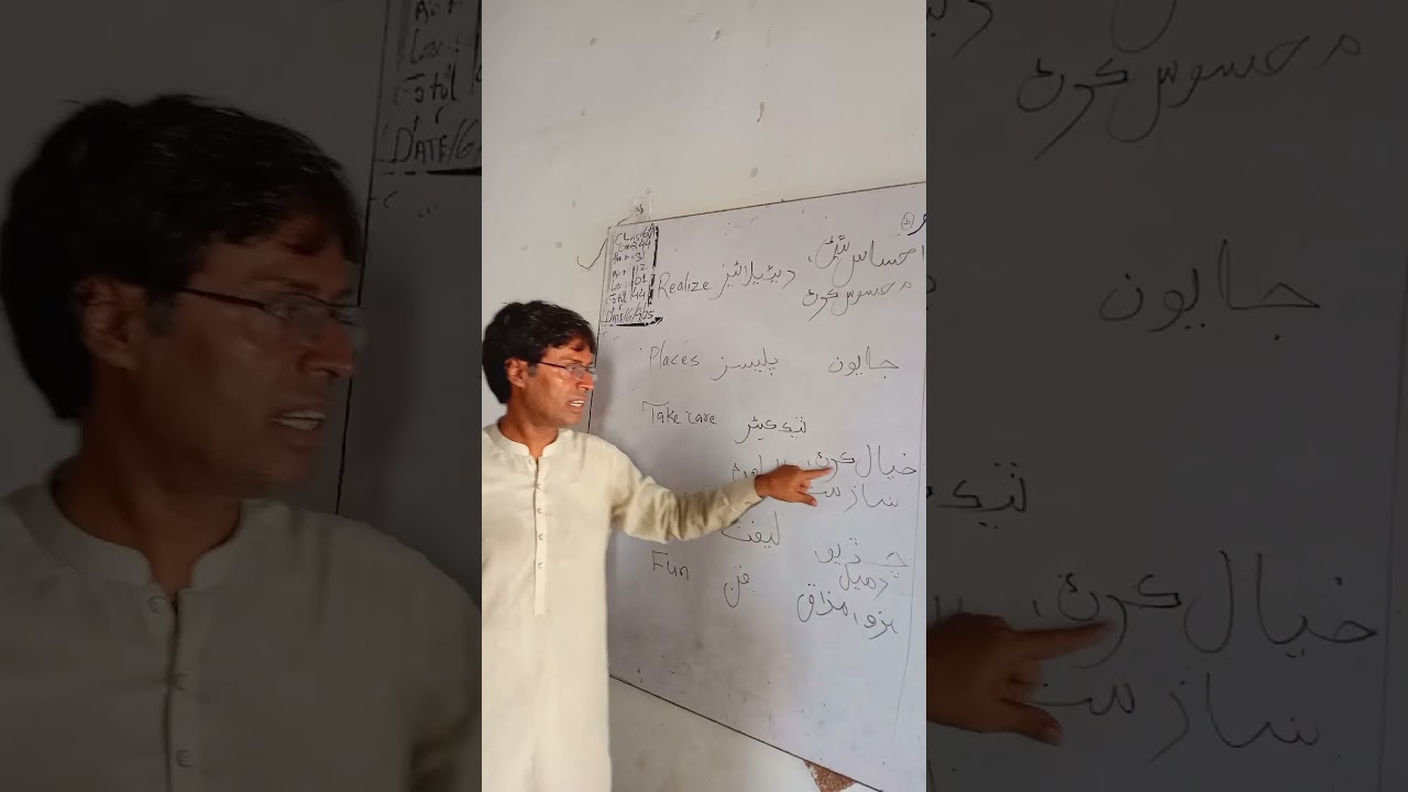 Teaching English words with their sindhi meaning  