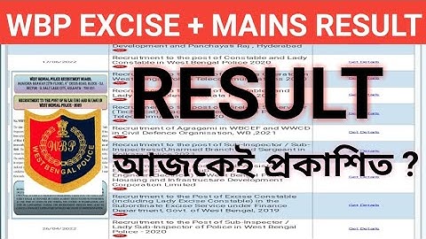 WBP EXCISE CONTABLE FINAL RESULT 2022 | BP CONSTABLE MAINS RESULT 2022