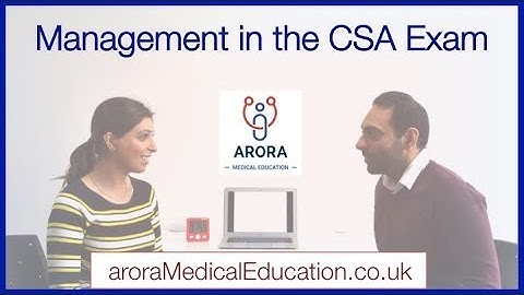 How to form a MANAGEMENT PLAN in the CSA Exam