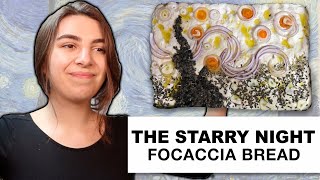 Making ‘The Starry Night’ Focaccia Bread