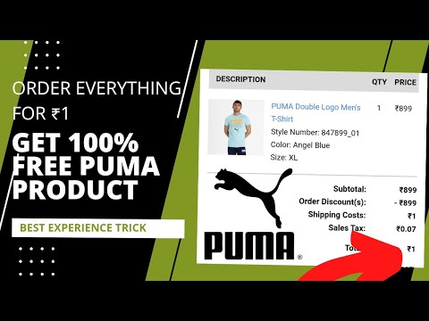 [OVER]puma Products For Free | Order ₹1000 puma products for free | Best Trick ?In server down issue