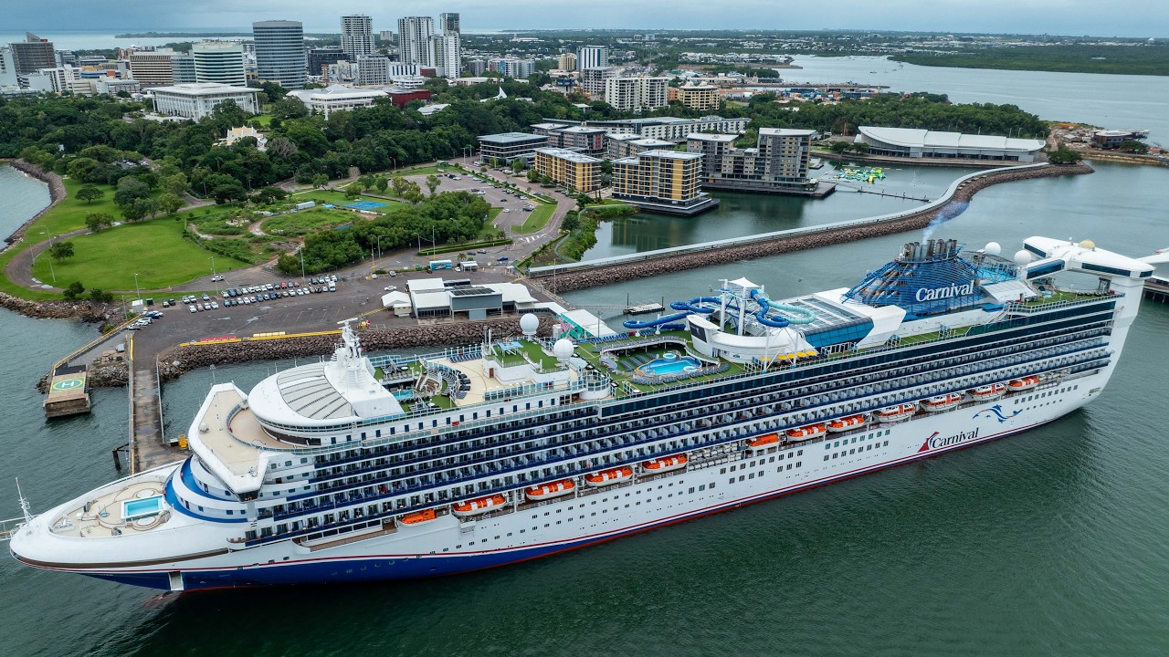 Cruise Ship - Carnival Encounter | Darwin Harbour, NT Australia | 4K Ultra HD