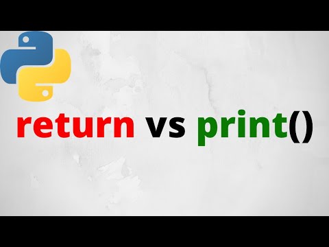 return vs print() in Python | What is the difference?