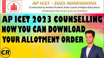 #AP_ICET_2023_COUNSELLING NOW YOU DOWNLOAD YOUR ALLOTMENT ORDER.