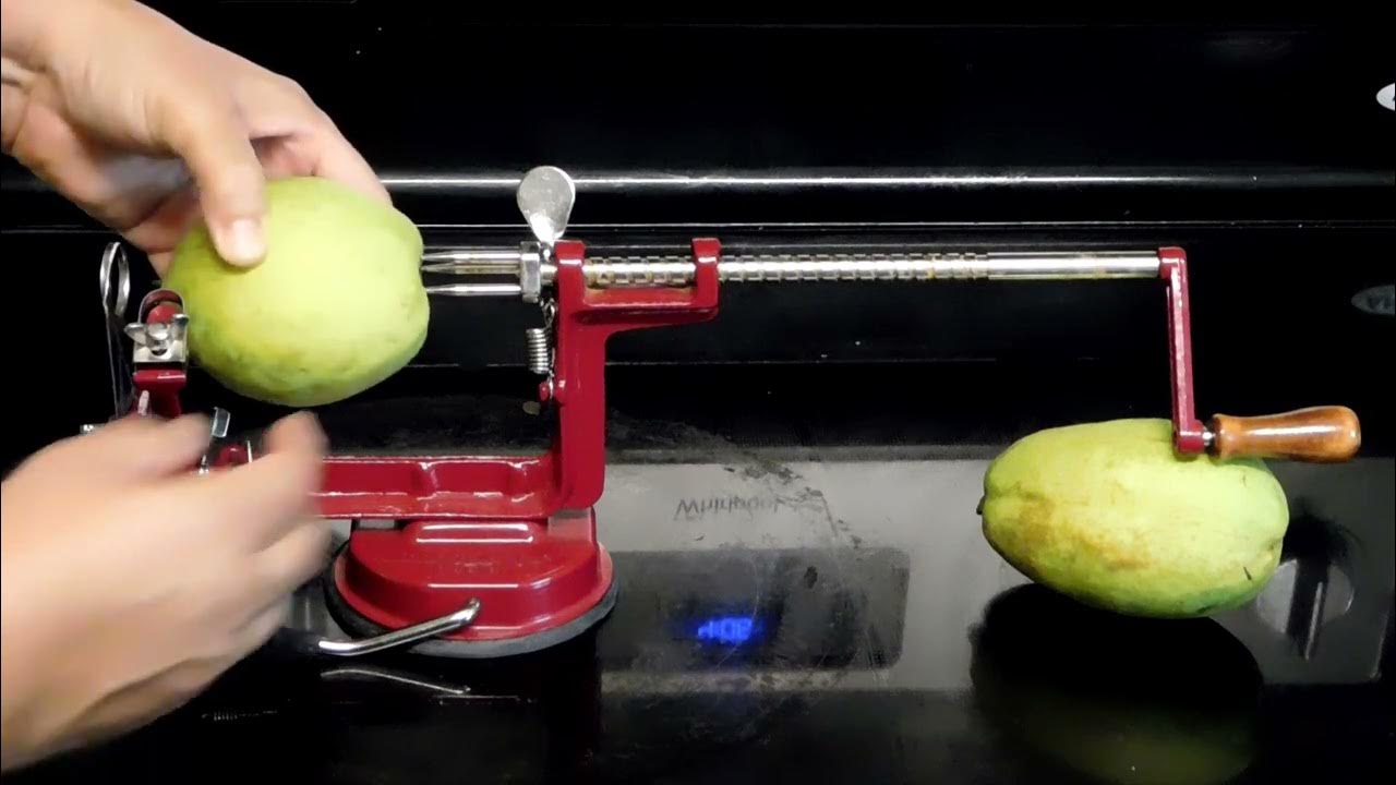 Johnny Apple Peeler, Pear, Fruit Peeler, Corer, Slicer Demonstration