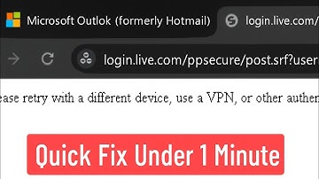 Fix Microsoft Sign In Error | Retry with Different Device or use a VPN | 2025 Working Solution!