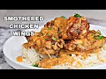 The best creamy cajun smothered chicken wings  oven baked wings