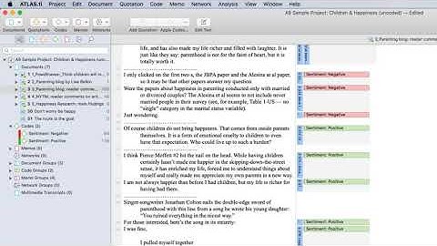 Sentiment Analysis - ATLAS.ti 9 Mac