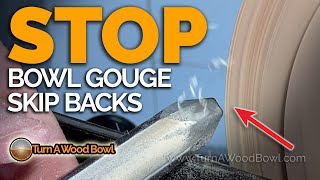Stop Bowl Gouge Kick Back Technique - Woodturning Video