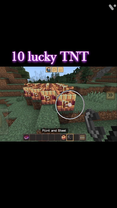 10 Lucky TNT 💀☠️|#minecraft #minecraftpe #minecraftshorts #realmcraft #craftingandbuilding #tnt
