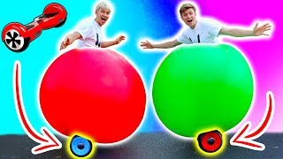 HOVERBOARD BALLOON CHALLENGE!! 🎈💥