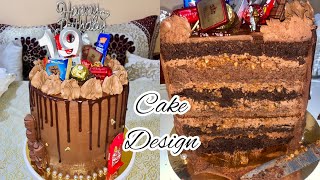 كيك ديزاين سهل لجميع المناسبات !عيد ميلاد أختي / cake design