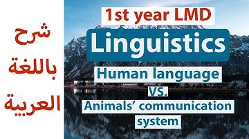 Linguistics: Human language vs. animals’ communication system شرح بالعربية