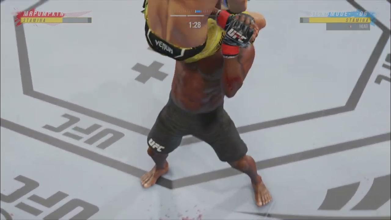 Triangle choke slam KO ufc 4 YouTube