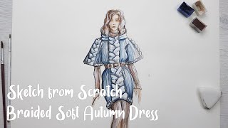 Sketch from Scratch - Braided Soft Autumn Dress screenshot 2
