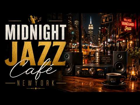 New York City Jazz Café at Night | Study, Work & Relax
