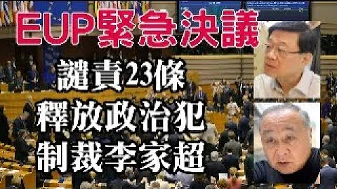 超緊急！歐州議會譴責23條，籲釋放政治犯制裁李家超。拙劣政治戲碼？下次承認HKP及邀請成員出席又如何？經貿辦改名黎智英路一號。陰險！亞超搞騙老野就業計劃張宇人批最底工資制度。【岸伯時評】240427 - 天天要聞