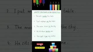 5 Sentences with Prepositions | 5 Sentences Using Prepositions