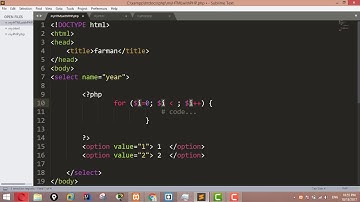 PHP Tutorials for Beginners 28 - For loop with Select/Option in PHP