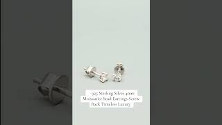 Sterling Silver 925 4mm Moissanite stud earrings #quietluxury #sterlingsilver925 #finejewellery