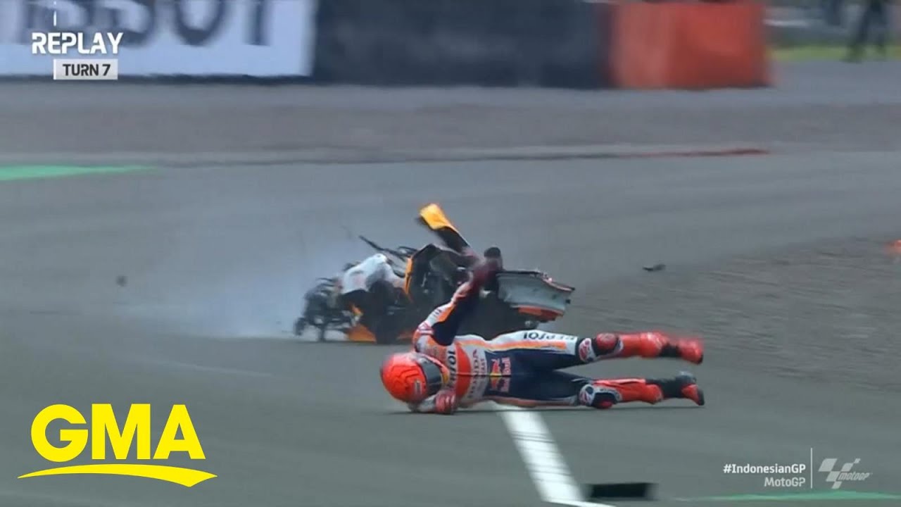 MotoGP racer survives massive crash in Indonesia l GMA