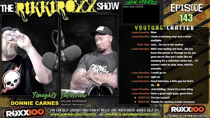 The Rikki Roxx Show - Episode 143 - Donnie Carnes ...