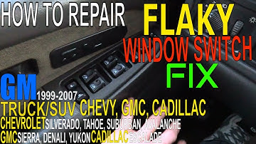 Chevy Silverado WINDOW Switch FLAKY How To FIX Power WINDOWS Switch Panel Troubleshooting GMC Sierra