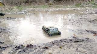 URAL 4320 Radio Box and the GAZ 71 MPV in Off Road Action.. Deep Water and Mud Sequence