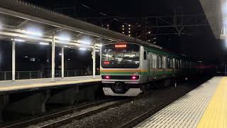 【良いジョイント音♪】E233系3000番台ヤマU618編成＋E231系1000番台ヤマU55編成　東北線1631E列車白岡中線発車ジョイント音