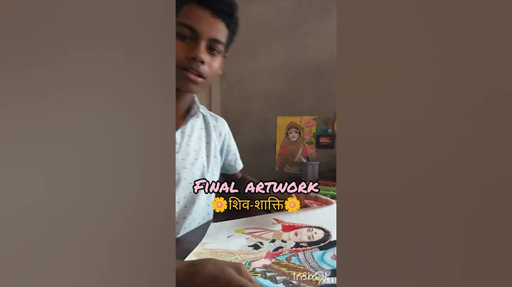 shiv-sakti🌼 part-2/2 #art#handmade#vairalshort#youtubeshorts#trendingshorts#like#shorts#shivsakti#🌼💖