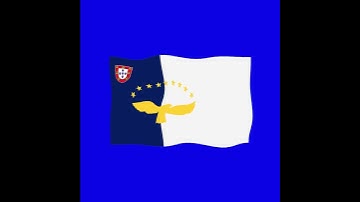 Azores Islands 2d flag green screen flag animation