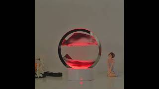 3D Hour Glass with RGB Light Lamp
