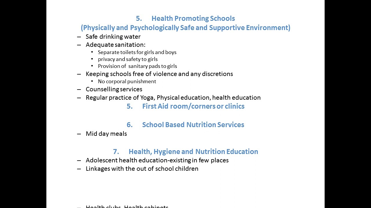 School Health Programme