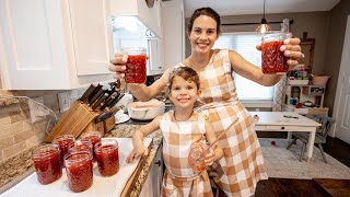 HOW TO (Make & Can) Homemade Strawberry Rhubarb Jam