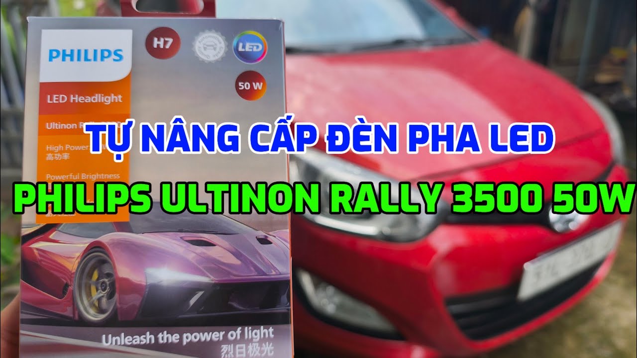 Nâng cấp đèn pha led Philips Ultinon Rally 3550. Lắp như bóng zin tăng sáng mạnh mẽ.