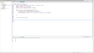 Java: Tic Tac Toe (Part1)