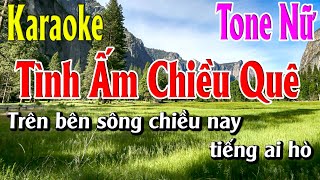Tình Ấm Chiều Quê Karaoke Tone Nữ Karaoke Lâm Organ - Beat Mới