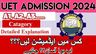 UET ADMISSION CATAGORIES 2024 | UET ADMISSION 2024 CATAGORIES | EASY TO GET ADMISSION IN UET