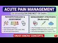 Acute Pain Management for University/DA/DNB/NEET-SS Exams I Must-Know Concepts.